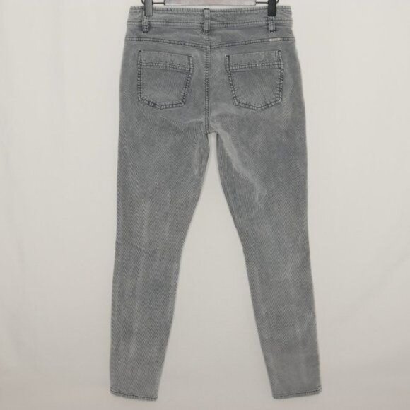Prana Merrigan Women's Size 4 Gray Stretch Corduroy Mid Rise Ankle Skinny Jeans - Picture 4 of 10